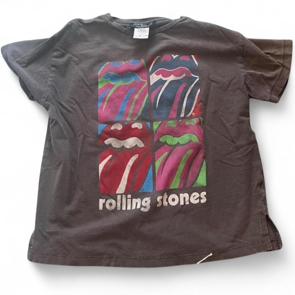 Zara Kids Rolling Stones Tee - Brown